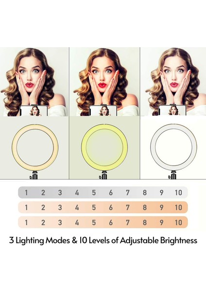 16 cm LED Halka Işığı Aydınlatma Seviyesi Ayarlanabilir 3 Mod USB Güçlü (Yurt Dışından) indirimleri