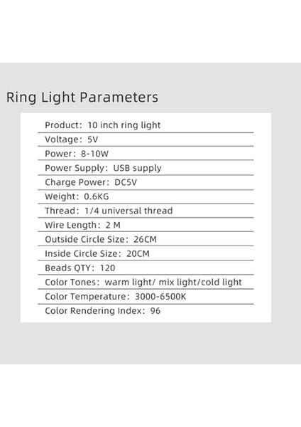 Ayarlanabilir LED Halka Işığı Tripod Standı (Yurt Dışından) indirimleri