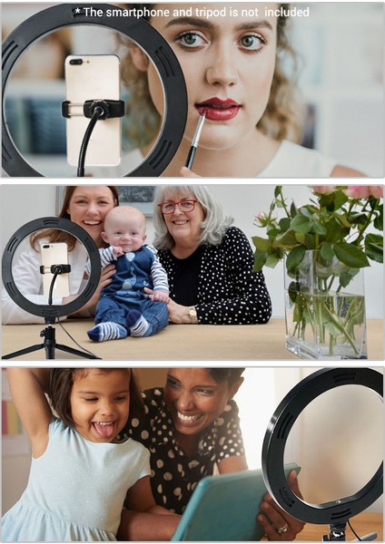 10 Inçlik LED Halka Işığı Aydınlatma Seviyesi Ayarlanabilir 3 Aydınlatma Modu (Yurt Dışından) fiyatları