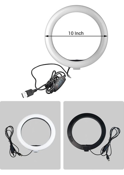 10 Inçlik LED Halka Işığı Aydınlatma Seviyesi Ayarlanabilir 3 Aydınlatma Modu (Yurt Dışından) modelleri