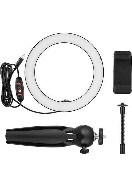 8,6 Inç Taşınabilir LED Halka Işığı 3 Işık Modu Parlaklık Ayarlanabilir (Yurt Dışından)