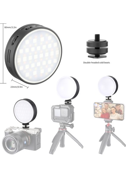 Vıjım R66 Mini Rgb LED Video Işığı 2500K - 9000K Parlaklık Ayarlanabilir 20 Işık Efekti (Yurt Dışından) modelleri