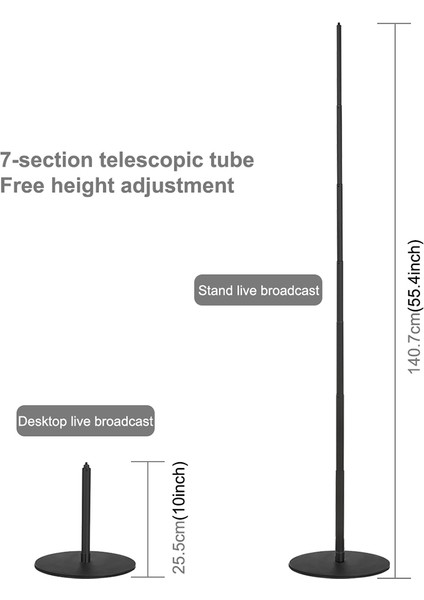 Puluz 10,2" Sie Yuvarlak Işığı Uzatılabilir Standı Parlaklık Ayarlı (Yurt Dışından) indirimleri