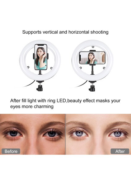 7.9 Inç Aydınlatma Seviyesi Ayarlanabilir USB Şarjlı Halka Işığı (Yurt Dışından) fırsatları