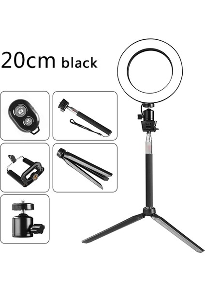 DC5V 5W 64 LED Teleskopik Tripodlu 10 Seviyede Ayarlanabilir Parlaklıkta 360° Dönebilen Halka Işık (Yurt Dışından) fiyatları