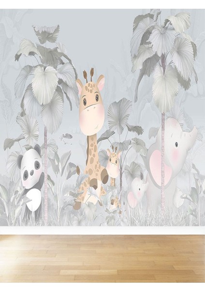 Duvar Kağıdı Safari Masalı Tek Parça Poster Çocuk Odası Tekstil Duvar Kaplaması fiyatları