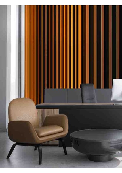 3 Boyutlu Çizgili Neon Işık Desenli Isı ve Ses Yalıtımlı Sağlıklı Tekstil Duvar Kağıdı fırsatları