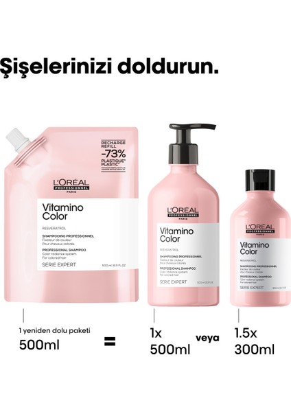 Vitamino Color Boyalı Saçlar İçin Renk Koruyucu Refill Şampuan 500 ml indirimleri