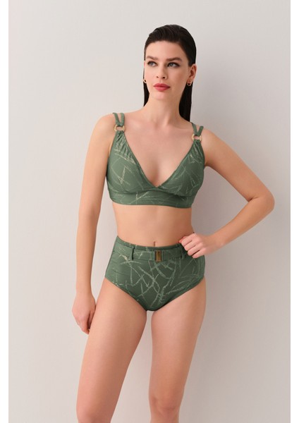 Glace Yüksek Bel Kemerli Bikini Alt