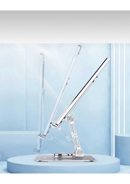 360 Dönen Katlanabilir Telefon Bilgisayar ve Tablet Standı 14 Inçe Kadar Uyumlu Metal modelleri