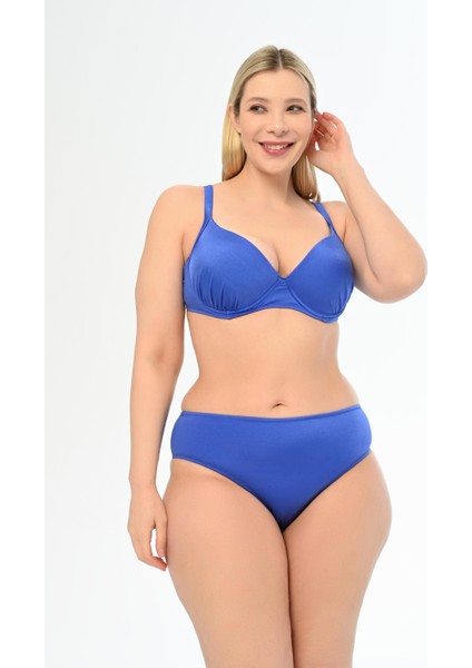 Kadın Saks Büyük Beden Alexa Kaplı Bikini Takımı fiyatları