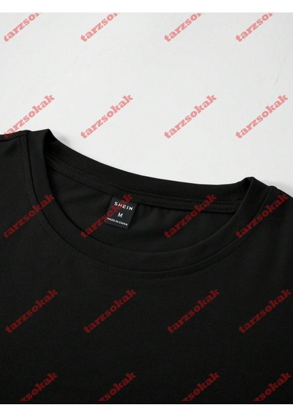 Tarzsokak Model 3306 Erkek Yazlık Yuvarlak Yaka Kısa Kollu Günlük Tişört, Yaz fırsatları