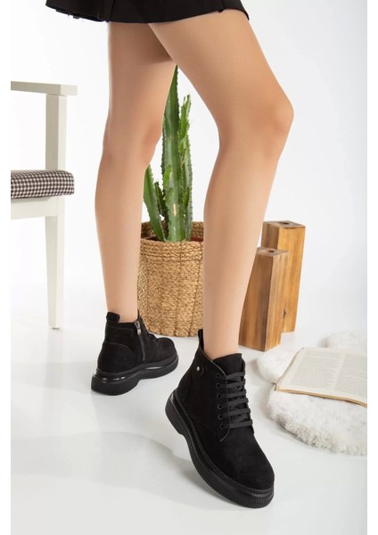 Jiwa Siyah Süet Bağcıklı Bot modelleri