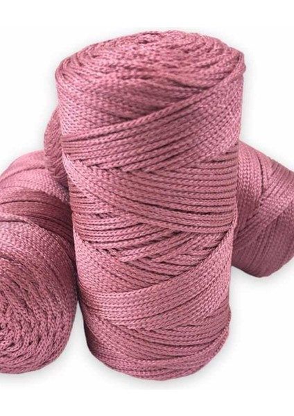 Makrome İpi 3mm Polyester Gül Kurusu