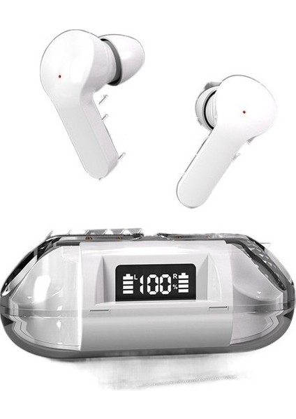 Tws Kablosuz Bluetooth Kulaklık Şeffaf Dijital Ekranlı Kulaklık (Yurt Dışından)