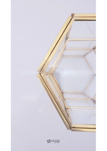 30CM. X15CM.×15CM.GOLD Dekoratif. Makyaj Masası Düzenleyici 3 Katlı Mini Pirinç Cam Raf. modelleri