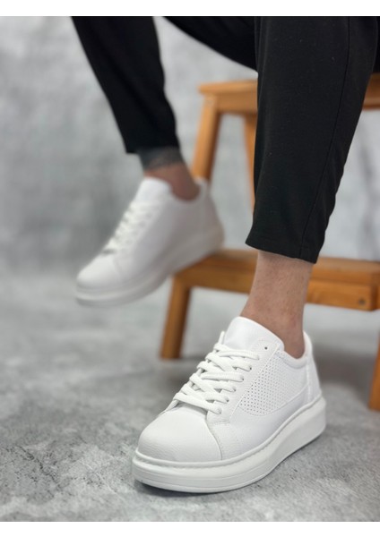 BA0423 Boa Kalın Tırtık Yüksek Taban Beyaz Bağcıklı Spor Erkek Ayakkabı fiyatları