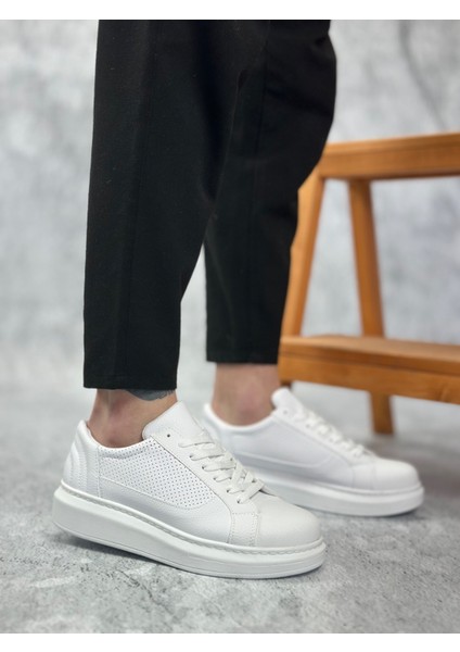 BA0423 Boa Kalın Tırtık Yüksek Taban Beyaz Bağcıklı Spor Erkek Ayakkabı fırsatları