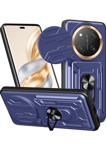 Honor Magic 7 Lite Pc + Tpu Kickstand Telefon Arka Kapak, Kamera Kaydırıcılı (Yurt Dışından)