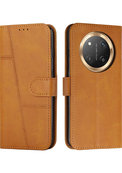Honor Magic 7 Lite Deri Stand Koruyucu Telefon Kapağı (Yurt Dışından)