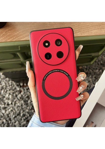 Honor Magic 7 Lite Düşme Önleyici Pu Deri + Tpu Kapak Magsafe ile Uyumlu (Yurt Dışından)