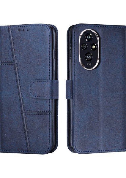 Honor 200 5g Deri Standlı Koruyucu Telefon Kılıfı (Yurt Dışından)