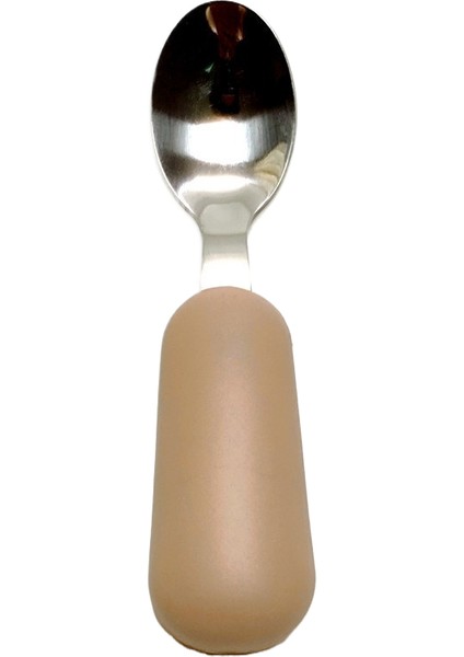 Çocuk Çatal ve Kaşık Seti Bebek Çatal ve Kaşığı Kısa Saplı Paslanmaz Çelik Silikon Çatal ve Kaşık Bebek Tamamlayıcı Gıda Çatal Kaşık (Yurt Dışından)