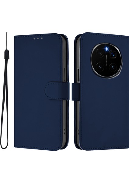 Honor Magic7 Pro 5g Düz Renk Cüzdan Deri Telefon Kılıfı Kayış (Yurt Dışından)