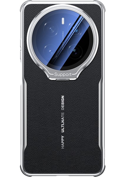 Honor Magic7 Pro 5g Lens Çerçevesi Kickstand Galvanik Tpu + Pu Telefon Arka Kapak (Yurt Dışından)