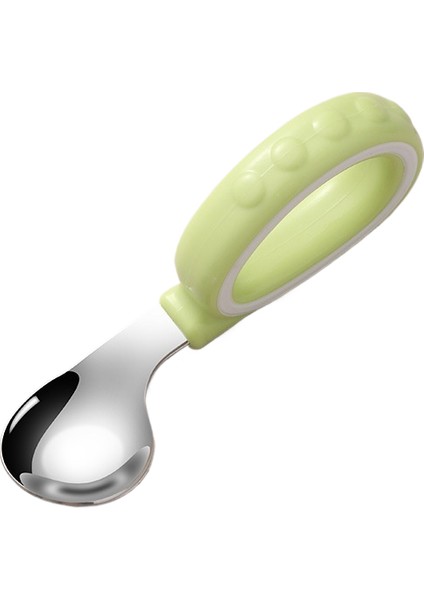 316L Paslanmaz Çelik Dirsek Kaşık ve Çatal Kısa Saplı Çocuk Sofra Takımı Kendi Kendine Beslenme Eğitimi Çatal Kaşık Yemeyi Öğren Özel Kaşık (Yurt Dışından)