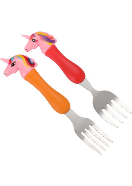 304 Domuzcuk Kaşık ve Çatal Paslanmaz Çelik Karikatür Çocuk Sofra Seti Yaratıcı Sevimli Çorba Kaşığı Çatal (Yurt Dışından)