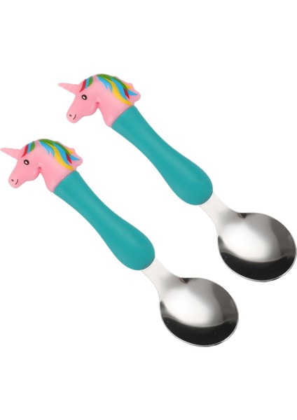 304 Domuzcuk Kaşık ve Çatal Paslanmaz Çelik Karikatür Çocuk Sofra Seti Yaratıcı Sevimli Çorba Kaşığı Çatal (Yurt Dışından)