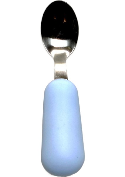 Çocuk Çatal ve Kaşık Seti Bebek Çatal ve Kaşığı Kısa Saplı Paslanmaz Çelik Silikon Çatal ve Kaşık Bebek Tamamlayıcı Gıda Çatal Kaşık (Yurt Dışından)