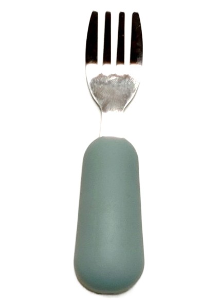 Çocuk Çatal ve Kaşık Seti Bebek Çatal ve Kaşığı Kısa Saplı Paslanmaz Çelik Silikon Çatal ve Kaşık Bebek Tamamlayıcı Gıda Çatal Kaşık (Yurt Dışından)