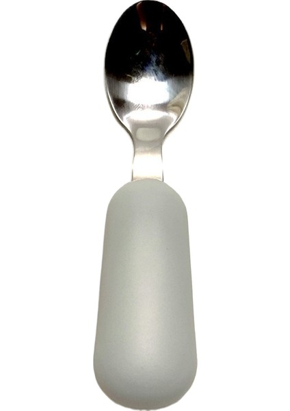 Çocuk Çatal ve Kaşık Seti Bebek Çatal ve Kaşığı Kısa Saplı Paslanmaz Çelik Silikon Çatal ve Kaşık Bebek Tamamlayıcı Gıda Çatal Kaşık (Yurt Dışından)