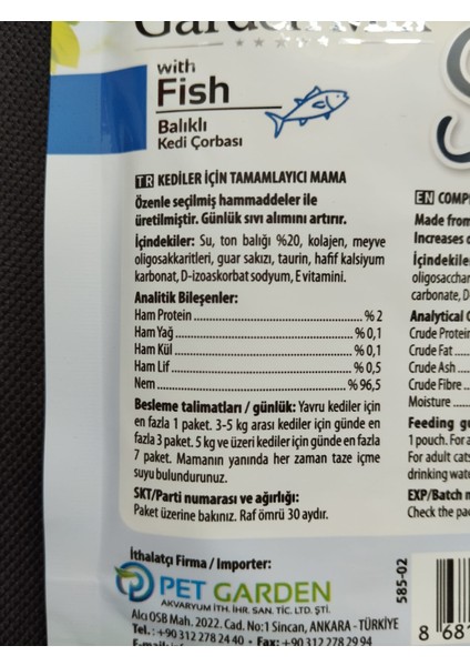 Gardenmix Ton Balıklı Kedi Çorbası 40GR