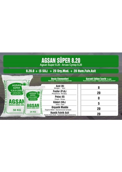 Süper 8.20 Taban Gübre - 10 Kg modelleri