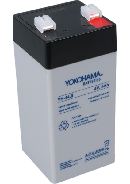 Ayt Yokohama Yh-44.0 4 Volt 4 Amper Kuru Akü 46X46X100 mm Yeni Tarihli Taze Akü