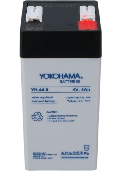 Ayt Yokohama Yh-44.0 4 Volt 4 Amper Kuru Akü 46X46X100 mm Yeni Tarihli Taze Akü modelleri