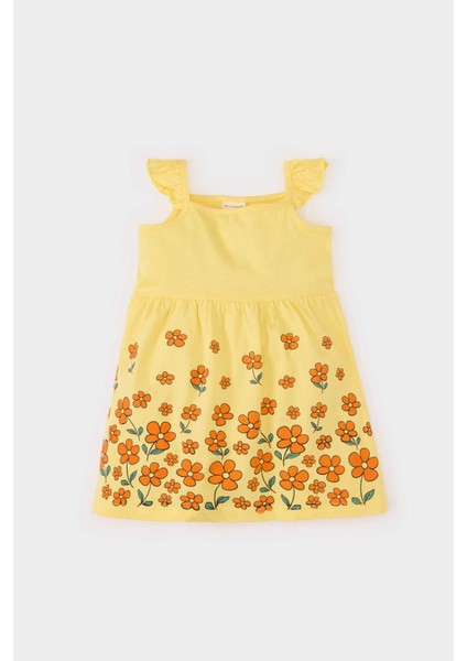 Kız Bebek Çiçekli Askılı Elbise C0285A525SM
