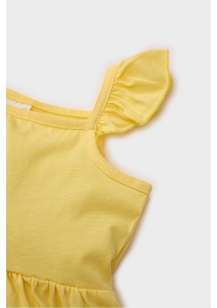Kız Bebek Çiçekli Askılı Elbise C0285A525SM
