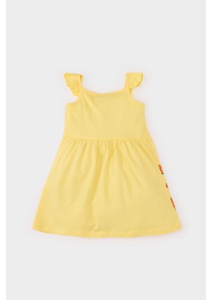 Kız Bebek Çiçekli Askılı Elbise C0285A525SM