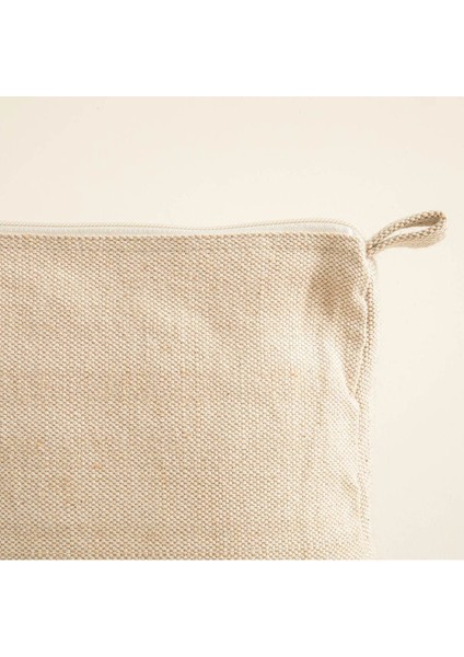 Jillo Üçgen Makyaj Çantası 24X20 cm Natural
