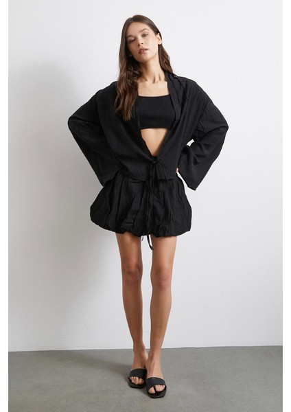 Astarlı Balon Etek Siyah modelleri