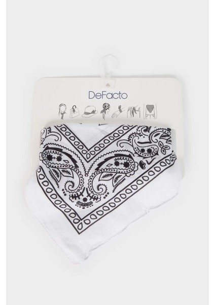 Unisex Desenli Pamuklu Bandana N7447AZ25SM