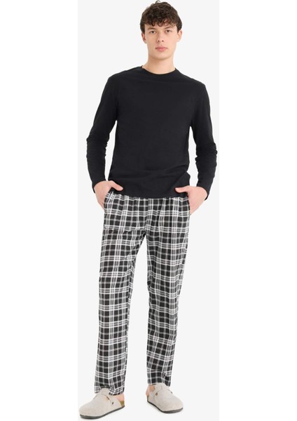 Regular Fit Kareli Uzun Kollu 2'li Takım E0510AX25SP