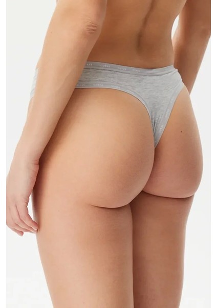 Kadın Gri 3'lü Basic Tanga Seti