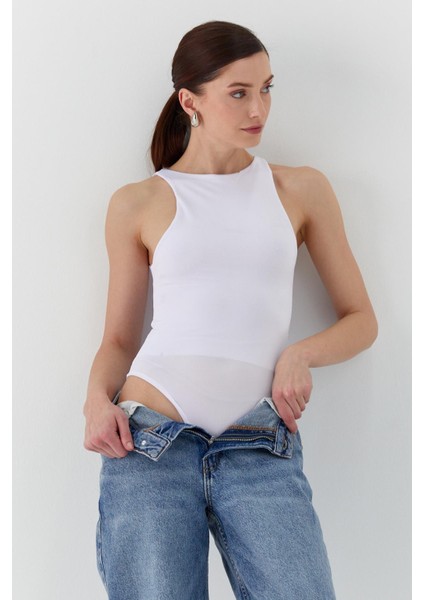 Çıtçıtlı Bluz Beyaz