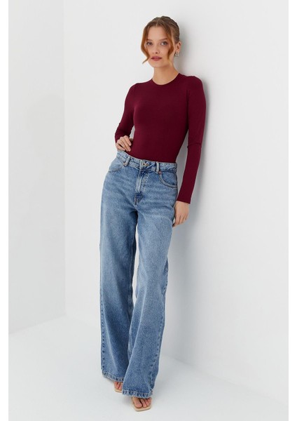 Uzun Kol Çıtçıtlı Body Bordo modelleri