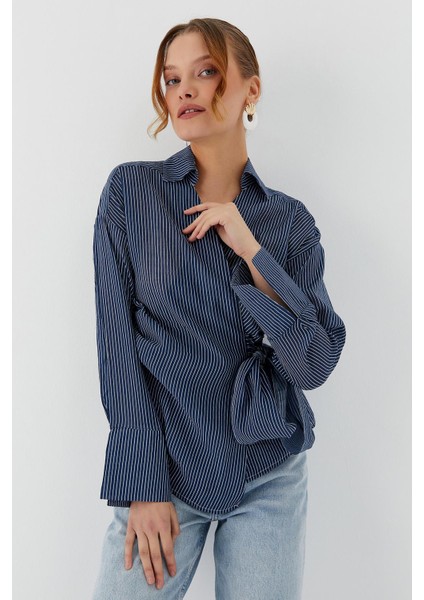 Çizgili Bağlamalı Gömlek Lacı fiyatları